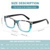 AQWANO Stylish Designer Reading Glasses for Women Blue Light Blocking Readers Fashion Pattern Print Anti Eye Strain Eyeglasses, 1.75 view 2