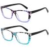AQWANO Stylish Designer Reading Glasses for Women Blue Light Blocking Readers Fashion Pattern Print Anti Eye Strain Eyeglasses, 1.75 view 4