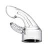 NUHUi 6X MINI Handheld Back Massage Gun Wand Attachments Accessories Fit for Large/Mini Hitachi Massagers Gun Silicone Material Clear view 3
