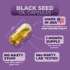 Black Seed Oil - Cold Pressed Black Seed Oil Capsules - Provides Vitamin E & Omega 3 6 9 - High Potency (1500mg) for Immune & Joint Support, Antioxidants, Digestion, Hair Skin Nails - Vegan 90 Caps view 4