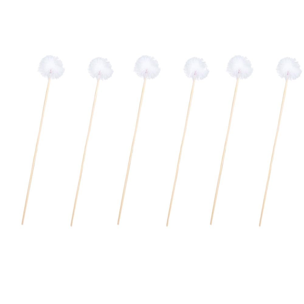 6pcs Goose Feather Earpicks, Disposable Earwax Remover Wooden Handle Ear Dig Cleaner Stick Ear Spoon Ear Wax Cleaner Ear Massage Tool