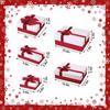 Tenceur 10 Pcs Gift Boxes with Lids Heavy Duty Nested Assorted Sizes Cardboard Gift Boxes for Presents with Ribbon for Xmas Holiday Present(Red, White,5 Size) view 2