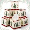 Yeaqee 6 Pack Christmas Facial Tissue Cube Box Square 480 Sheets Xmas Tree Christmas Paper Facial Tissues Cube Box for Winter Xmas Holiday Kitchen Office Home Car Decor view 1