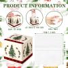 Yeaqee 6 Pack Christmas Facial Tissue Cube Box Square 480 Sheets Xmas Tree Christmas Paper Facial Tissues Cube Box for Winter Xmas Holiday Kitchen Office Home Car Decor view 3
