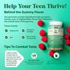 Teen Multivitamin Gummies 12-17 - Teen Boys & Girls Gummy Vitamins for Better Skin, Immune Strength, Mood & Energy Support - Teenage Girl & Boy Supplements with Zn, Mg, Vitamin A, C, D & E - 60 Ct view 4