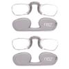 Calabria Noz Nose Pinching Rimless Armless Reading Glasses +1.50 Gray 2 Pack Men Women Keychain Case Pocket Reader Compact view 1