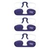 Calabria Noz Nose Pinching Rimless Armless Reading Glasses +1.50 Blue 3 Pack Men Women Keychain Case Pocket Reader Compact view 1