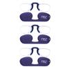 Calabria Noz Nose Pinching Rimless Armless Reading Glasses +1.50 Blue 3 Pack Men Women Keychain Case Pocket Reader Compact view 2