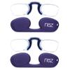 Calabria Noz Nose Pinching Rimless Armless Reading Glasses +2.50 Blue 2 Pack Men Women Keychain Case Pocket Reader Compact view 1