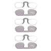 Calabria Noz Nose Pinching Rimless Armless Reading Glasses +3.00 Gray 3 Pack Men Women Keychain Case Pocket Reader Compact view 1