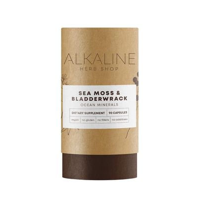 Alkaline Herb Shop Sea Moss and Bladderwrack Supplement 90 Capsules