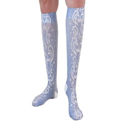Lymphedivas Claire Medical Graduated Gradient Compression Sock Pair 15-20mmHg for Women (Short Open-Toe Large)