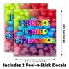 Freeze Dried Snacks (24" X 36") Vinyl Decal Only (Pack of 2) |Sign|Sticker|Poster | Fair Food, Desserts, Sweets, Treats view 2