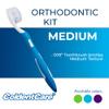 Braces Cleaning Kit for Teeth, Portable Orthodontic Toothbrush Kit Oral Care Dental Travel - 2 Interdental Brush, 5 Bars of Wax, 1 Dental Floss 12m, 13 Dental Floss Threader Multipurpose case (Blue) view 3