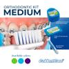 Braces Cleaning Kit for Teeth, Portable Orthodontic Toothbrush Kit Oral Care Dental Travel - 2 Interdental Brush, 5 Bars of Wax, 1 Dental Floss 12m, 13 Dental Floss Threader Multipurpose case (Blue) view 4