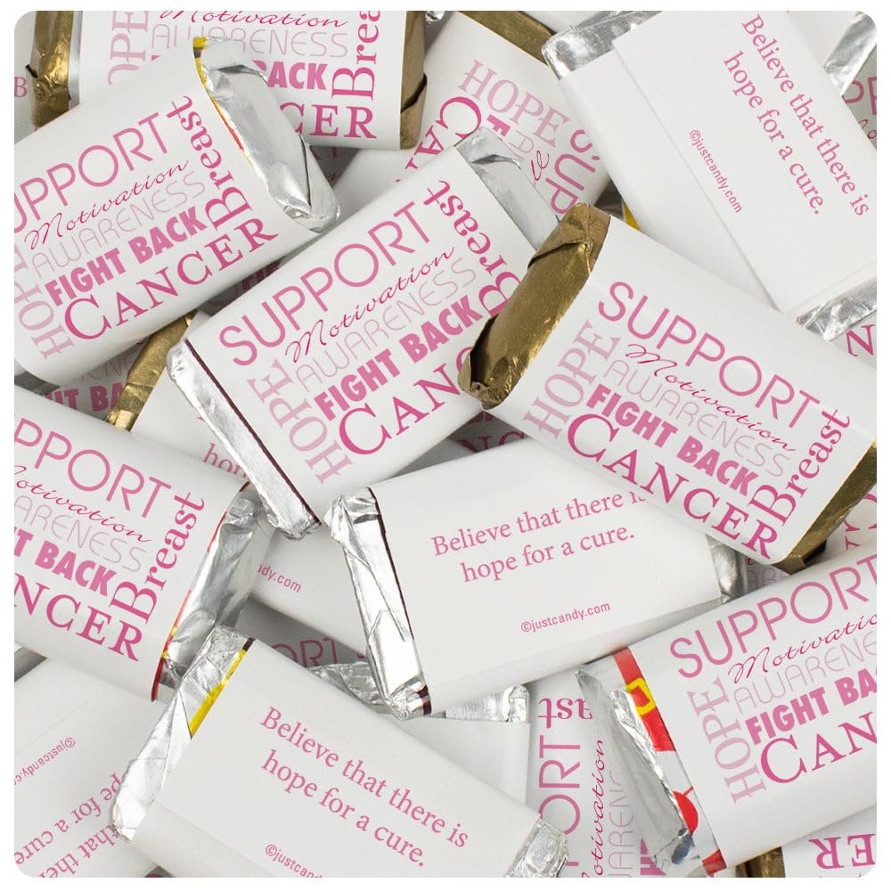 123 Pcs Breast Cancer Awareness Candy Miniatures Chocolate - No Assembly Required - Pink