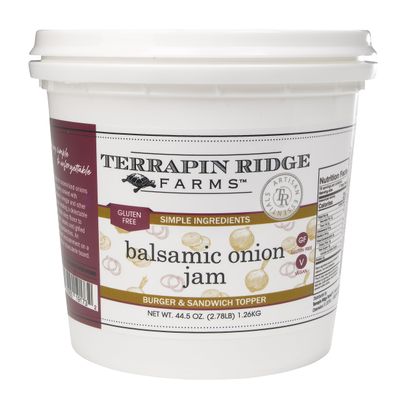 Terrapin Ridge Farms Balsamic Onion Jam, Rich Caramelized Flavor, Vegan & Gluten Free  44.5 Ounce Tub