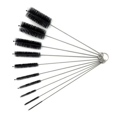 10 Piece Stainless Steel Straw Cleaning Brush Set - Durable Nylon Bristles - Multi-Size for Reusable Straws, Sippy Cups, and Narrow Neck Containers