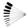 10 Piece Stainless Steel Straw Cleaning Brush Set - Durable Nylon Bristles - Multi-Size for Reusable Straws, Sippy Cups, and Narrow Neck Containers view 1