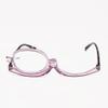 Makeup Presbyopia Glasses Single 180 degree Rotating Makeup Glasses Multi Functional Flip Over Single Lens Reading Glass (+400 degrees, Purple Frame) view 1
