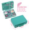 9-Grid Pill Organizer,Portable Pill Box,Large Capacity Compartments,Travel Pill Container,Medicine Dispenser,Pill Purse,Pill Case for Vitamins, Fish Oils or Supplements(Navy Green) view 2