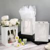 36 Pcs Kraft Clear Gift Bags with Tissue Paper, 10 x 7 x 5 Inch Laege Paper Gift Bags with Window Handles for Valentine's Day Galentine Graduation Wedding Baby Shower Birthday Party Favors(White) view 4