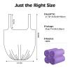 2-4 Gallon Portable Trash Bags,120 Counts Thicken portable Small Garbage Bags for Office, Kitchen,Bedroom Trash Can,Strong Trash BagsPurple view 2