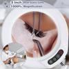 10X Magnifying Glass with Light and Stand, Real Glass Lens, 5 Color Modes, Stepless Dimmable, LED 2200 Lumens Floor lamp with 5 Wheels Rolling Base, Lighted Magnifier for Esthetician, Facials, Salon view 3