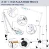 10X Magnifying Glass with Light and Stand, Real Glass Lens, 5 Color Modes, Stepless Dimmable, LED 2200 Lumens Floor lamp with 5 Wheels Rolling Base, Lighted Magnifier for Esthetician, Facials, Salon view 4