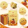 100pcs Thanksgiving Paper Napkins,Disposable Turkey Paper Hand Towels,Fall Pumpkin Maple Leaves Guest Napkins for Fall Give Thanks Lunch Dinner Kitchen Bathroom Party Decorations view 3
