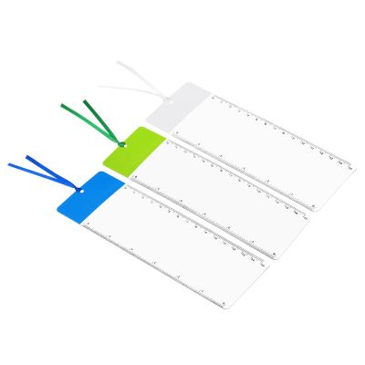 PATIKIL Bookmark Magnifier with Ruler, 3 Pack 3X Magnifying Sheet Page Magnifier Lens for Low Vision People Reading Book Magazine Newspaper, 3 Color