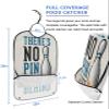 There's No Pin Left Behind Adult Bibs for Elder Women Men Eating, Waterproof & Washable Bibs for Eating Clothing Protector Dining Bibs for Crumb Catcher Blue White Bowling Burlap view 2