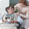 There's No Pin Left Behind Adult Bibs for Elder Women Men Eating, Waterproof & Washable Bibs for Eating Clothing Protector Dining Bibs for Crumb Catcher Blue White Bowling Burlap view 3