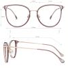 Firmoo 2023 Blue Light Blocking Reading Glasses 2.75 for Women/men, Anti Glare Reader Glasses, Rose Gold Round Computer Glasses for Screens view 4