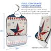 BOBOWUNY 4th of July Adult Bibs for Elder Women Men Eating, Waterproof & Washable Bibs for Eating Clothing Protector Dining Bibs for Crumb Catcher Blue Red Star Fireworks Independence Day view 2