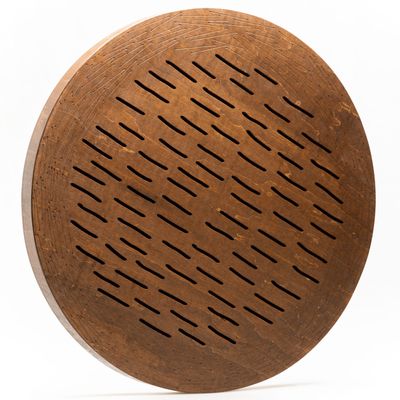 Sound Healing Tool "Water-Fall Disk" 20 inch | Meditative Water Sound | Wooden Ocean Drum | 60 Seconds Long Relaxing Sound | Similar to Rainstick/Rain Disk or Ocean Drum | Storm Design
