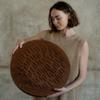 Sound Healing Tool "Water-Fall Disk" 20 inch | Meditative Water Sound | Wooden Ocean Drum | 60 Seconds Long Relaxing Sound | Similar to Rainstick/Rain Disk or Ocean Drum | Storm Design view 3