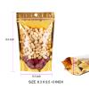 100 Pack Smell Proof Bags with Clear Front Window, 6.3x9.5+3 inch Resealable Stand Up Food Storage Bags Packaging Foil Mylar Pouches for Small Business, Foods, Party Favors (Gold) view 4