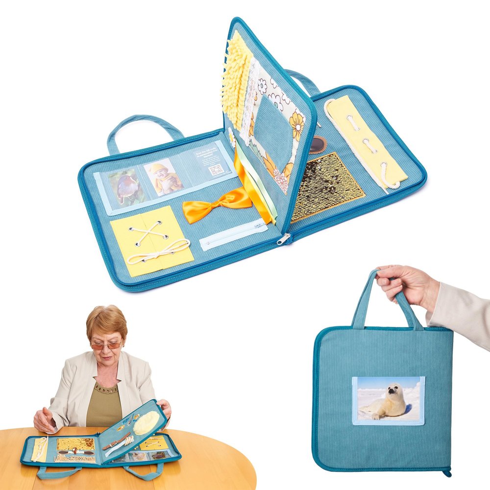 Fidget Blanket for Dementia | Calming & Comforting Dementia Activities for Seniors | Dementia Products for Elderly | Sensory Blanket | Helps with Alzheimers, Dementia, Aspergers, Autism