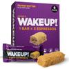 WAKE UP! Peanut Butter Caffeinated Protein Bars (1 Bar = 3 Espressos)  350mg Clean Caffeine for Energy, Focus & Happy Mornings  Free Energy  6 Pack view 1