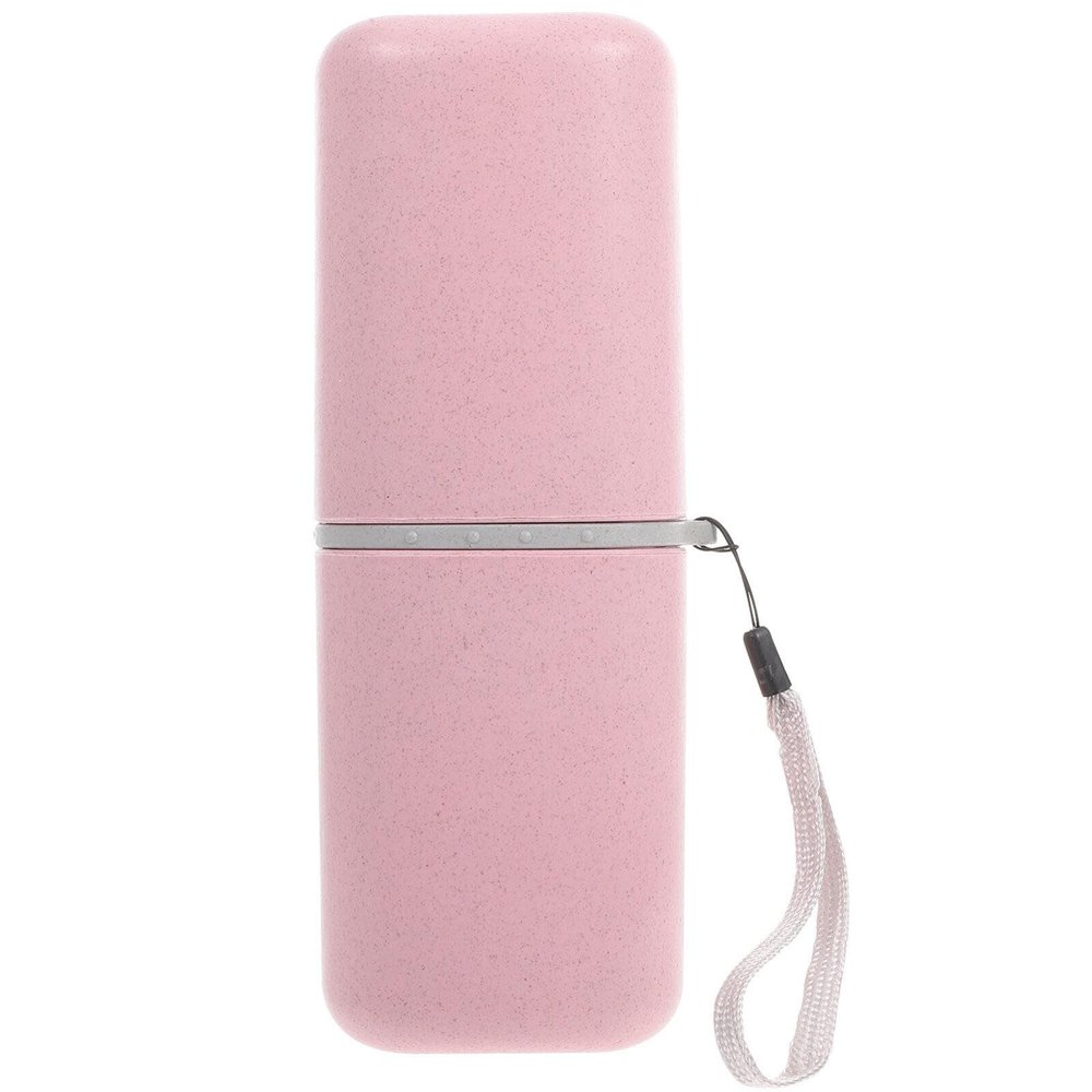 1pc Portable Toothbrush Storage Case Detachable Toothpaste Holder Washing Cup for Travel and Home Use Space-Saving Design in Pink Family and Friends