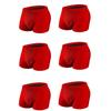 6 Pack Underwear for Men Magnetic Therapy Enlargement Boxer Briefs Cotton Trunks Health Care Soft Inner Pants (Color : Red, Size : Large) view 1