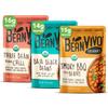 BeanVIVO - Variety 3 Pack (10 oz each) - Organic Baja Black Beans, Three Bean Vegan Chili, BBQ Pinto Beans - Seasoned & Ready to Eat, Plant Protein, Vegan, Gluten Free, Microwaveable, Instant Meals view 1