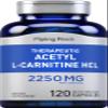 Piping Rock Acetyl L - Carnitine HCL | 2250mg | 120 Capsules | for Men and Women | Theraputic Supplement | Quick Release | Non-GMO, Gluten Free view 1