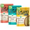 BeanVIVO - Variety 3 Pack (10 oz each) - Organic Baja Black Beans, Three Bean Vegan Chili, Coconut Curry Chickpeas - Seasoned & Ready to Eat, Plant Protein, Vegan, Gluten Free, Microwaveable, Instant Meals view 1