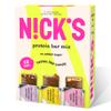NICKS Protein Bars Variety Pack, Protein-Packed Snack, Low Calories, Low Carb Keto Friendly Snacks No Added Sugar, Salty Peanut, Chocolate Caramel and Almond Chocolate (12 Pack) view 1