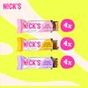 NICKS Protein Bars Variety Pack, Protein-Packed Snack, Low Calories, Low Carb Keto Friendly Snacks No Added Sugar, Salty Peanut, Chocolate Caramel and Almond Chocolate (12 Pack) view 4