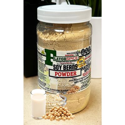 Flavor Spice Soy Beans Plant Base Natural Protein Powder, Made from 100% Soy Beans Seed with no Artificial or additives, no Sugar, GMO Free, Gluten Free (1.15LB (18.4oz)