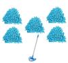 2/5 Pack Spin Triangle Cleaning Mop Replacement Heads, Microfiber cloth Mop Head for Easy Cleaning, Wet and Dry for Bathroom Floor Wall Bed Spin Triangle Mop Refills (5PC, Blue) view 1