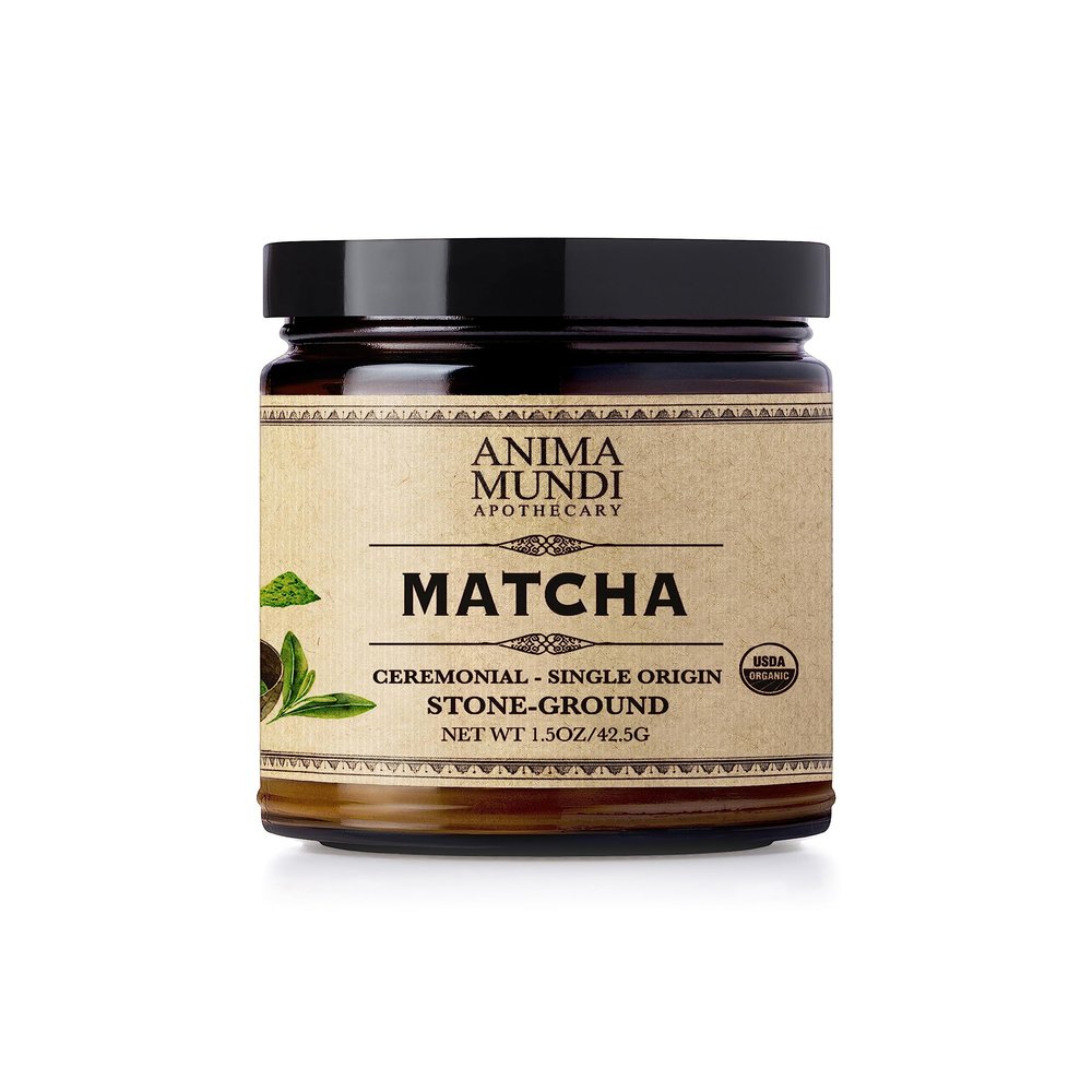 Anima Mundi Apothecary Matcha Powder - Japanese Single-Origin & Stone-Ground - Certified Organic, Ceremonial Grade Matcha - Small Batch Produced, Cultivated on Solar Powered Farm (1.5oz)